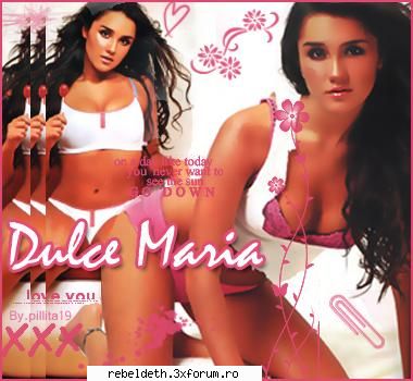 roberta este cea mai tare...si cea mai frumoasa si e rebela mea roberta (dulce maria)